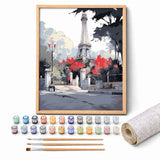 Red Bloom Paris Paint by Numbers Kit — 1