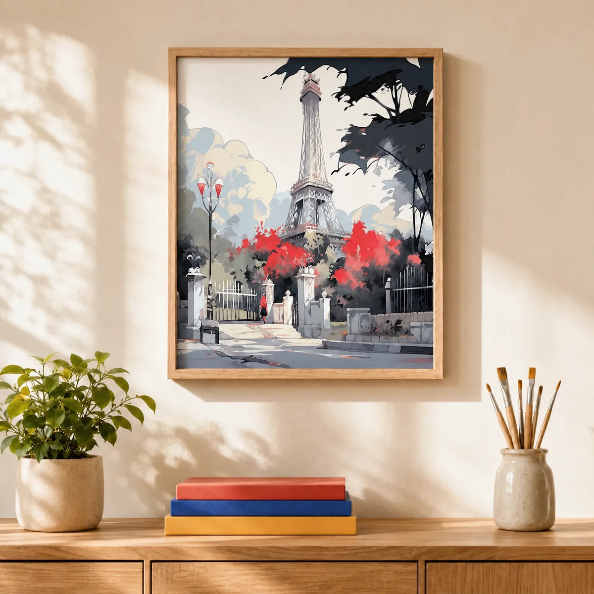 Red Bloom Paris Paint by Numbers Kit — 2