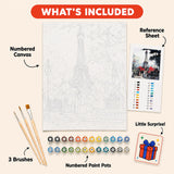 Red Bloom Paris Paint by Numbers Kit — 5