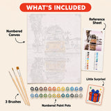 Retro Beach Van Paint by Numbers Kit: everything included in the kit