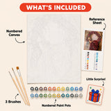 Rose Angel Paint by Numbers Kit: everything included in the kit