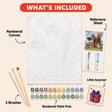 Savanna Friends Paint by Numbers Kit: everything included in the kit