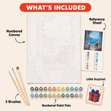 Sea Through the Window Paint by Numbers Kit: everything included in the kit