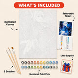 Sorcerer Lightning Paint by Numbers Kit: everything included in the kit