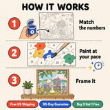 Spring Geese Ride Paint by Numbers Kit — 4