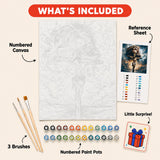 The Cross Paint by Numbers Kit: everything included in the kit