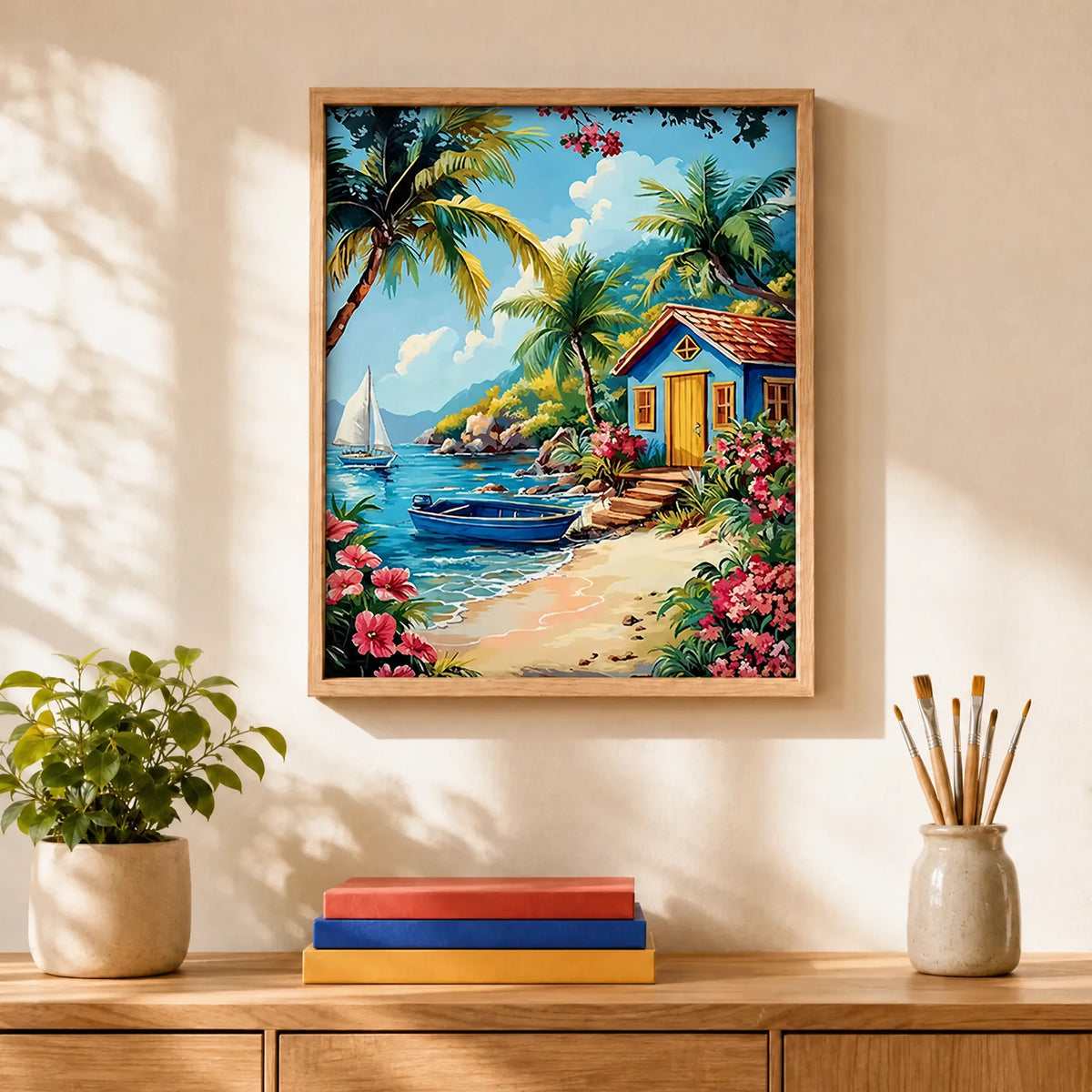 Tropical Beach House Paint by Numbers Kit — 2