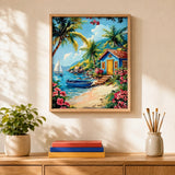 Tropical Beach House Paint by Numbers Kit — 2