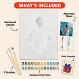 Walking on Water Paint by Numbers Kit: everything included in the kit