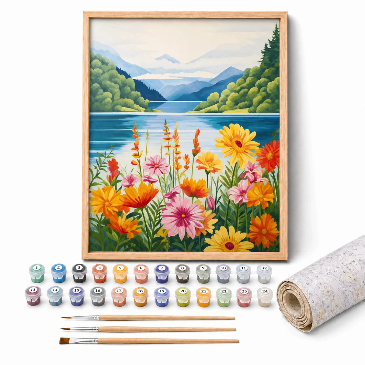 Wildflower Lake Paint by Numbers Kit — 1