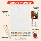 Window Cat and Poppies Paint by Numbers Kit: everything included in the kit
