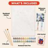 Winter Blue Jay Paint by Numbers Kit — 5