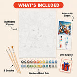 Winter Deer Cuddle Paint by Numbers Kit: everything included in the kit