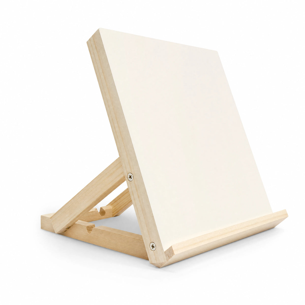 foldable pine tabletop easel on white studio background | Foldable Wooden Tabletop Easel
